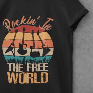 Rockin In der freien Welt klassische digitale Download SVG und PNG-Dateien