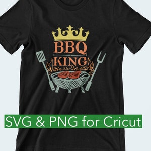 Bbq King Klassische Kunst Svg, handgemachte Rauch Grillen König, Grill Master Png, Clipart SVG Cricut PNG digitaler Download