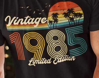 Vintage 1985 Shirt, Birthday Limited Edition Shirt, The Legend Gift for Bday Unisex Jersey Short Sleeve Tee