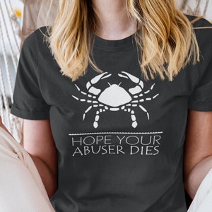 Hope Your Abuser Dies Save Dogs Unisex Jersey Short Sleeve Tee