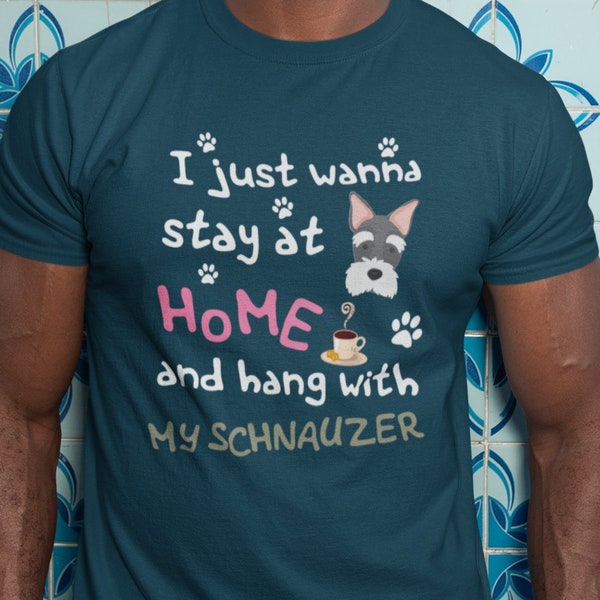Home and Schnauzer Beard Fear Miniature Funny Saying Dog Meme Unisex Jersey Short Sleeve Tee