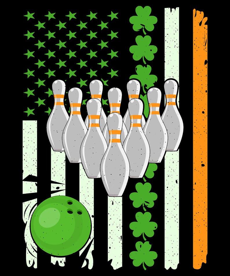 Irish American Flag Bowling Ball St. Patrick's Day SVG and Etsy