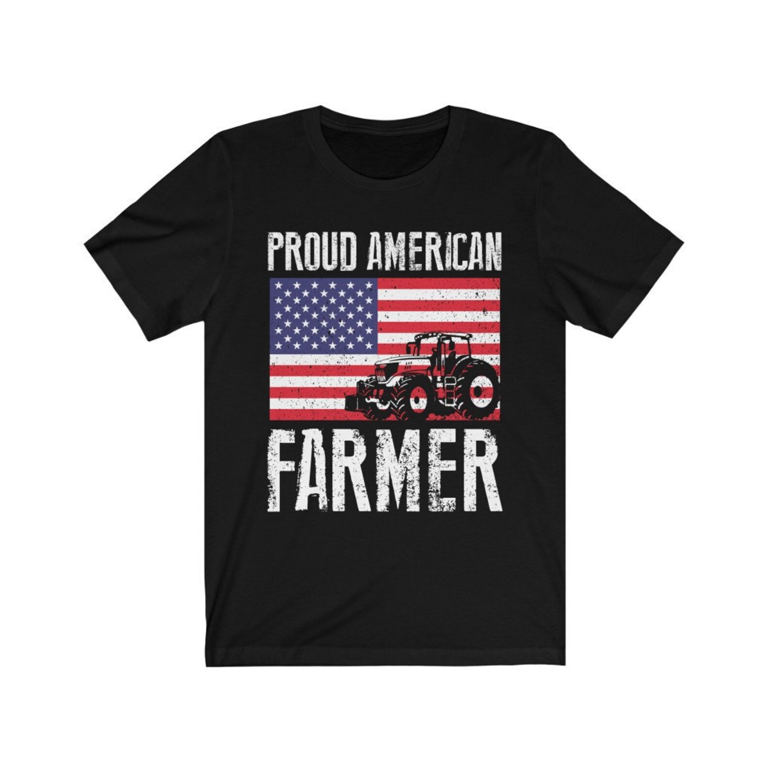 Proud American Farmer Shirt Farming Tractor T Shirt Dad Farm Shirt ...