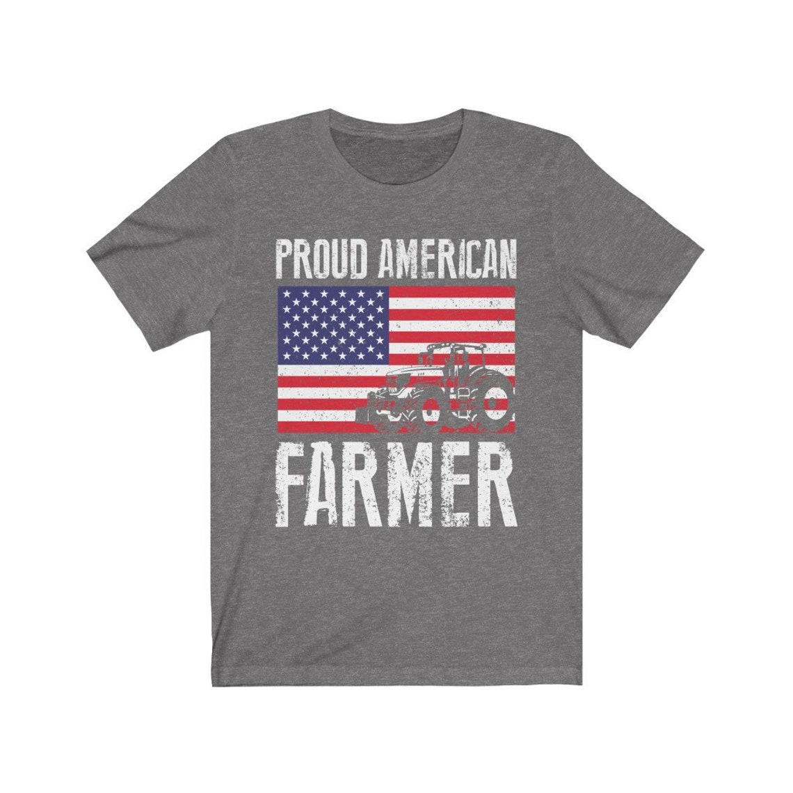 Proud American Farmer Shirt Farming Tractor T Shirt Dad Farm Shirt ...