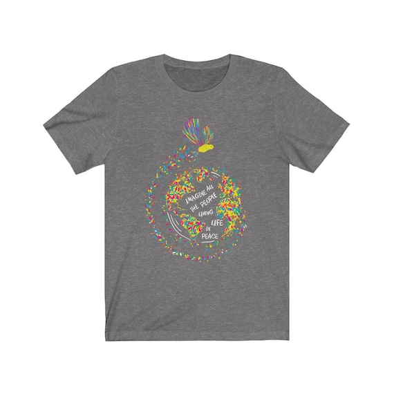 Imagine All The People Living Life In Peace Hummingbird Tee Imagine All The People Living Life In Peace Hummingbird Tee