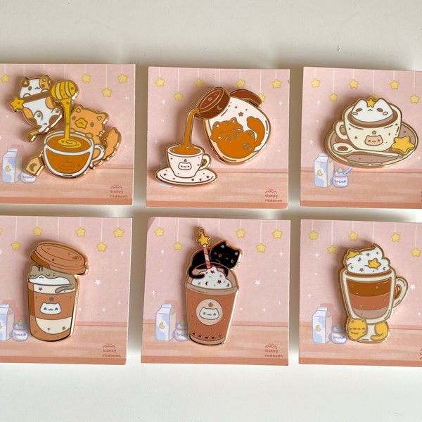 Celestial Cat Cafe Hard Enamel pins