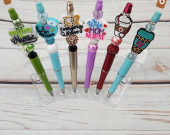 Nurse pen, funny pen,  fancy pen,  pen gift,  bling pen, nurse grad, coworker gift, doctor pen,  EMT pen, ems, beaded pens,  focal pens, RN