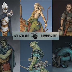 Commission Your D&D RPG Fantasy Character Art - Human Art