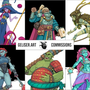 Geben Sie Ihre individuelle Charakterkunst in Auftrag – D&D, Fantasy, Sci-Fi – menschliche Kunst