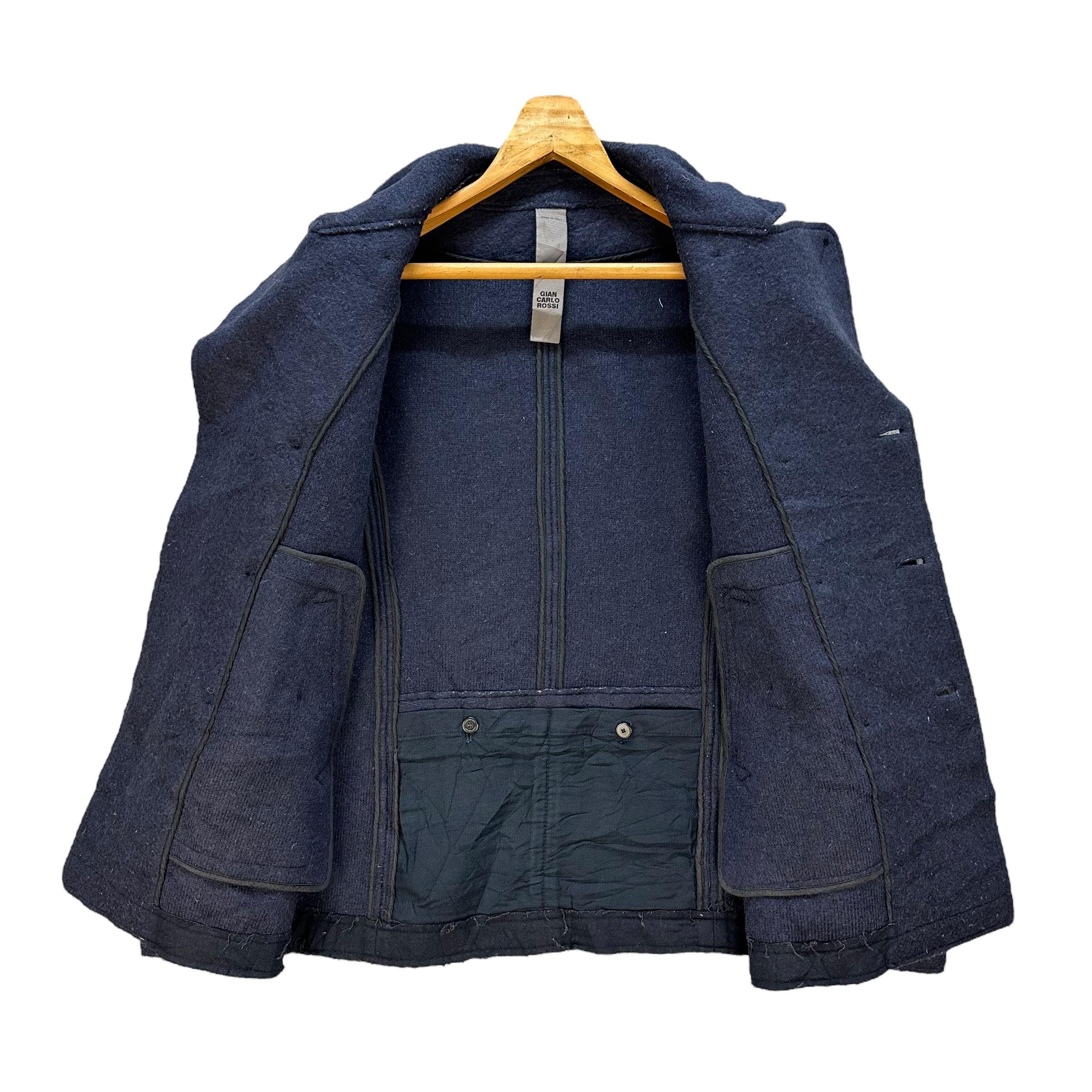 GIAN CARLO ROSSI Double Breasted Coat Size 48 Made in Italy Wool 