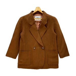 Vintage 90&#39;s BURBERRYS Double Breast Wool Coat Size 13BR Double Collar Coat Casual Outfits #A63-1522