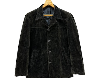 Chaqueta vintage de terciopelo TORNADO MART - Moda masculina japonesa de vanguardia (talla L)