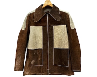 Vintage House of Sears Suede Leather Jacket - Made in England - Men's L