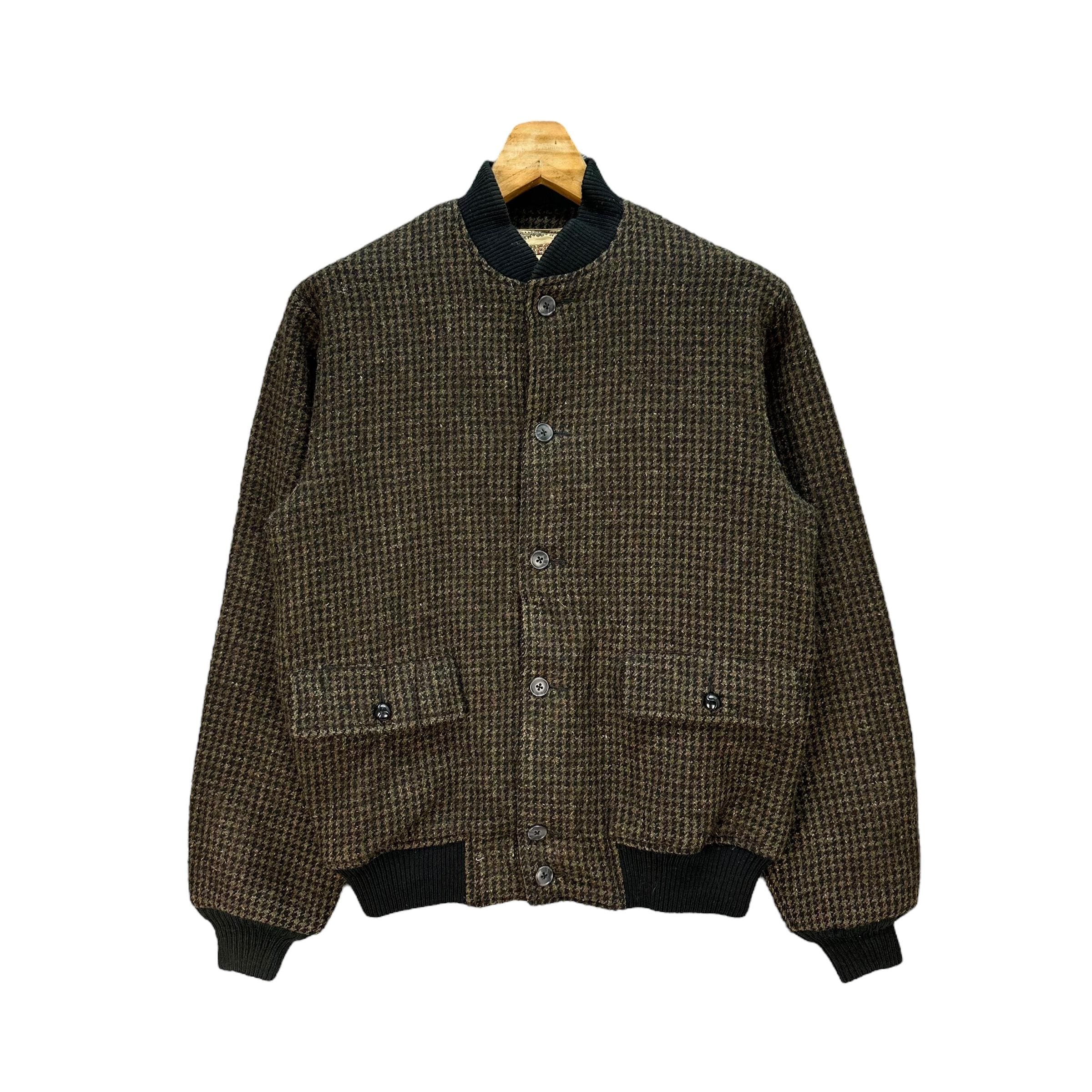 y2k 80s ヴィンテージ McGREGOR オンブレチェック ジャケット Vintage 80's MCGREGOR Houndstooth Pattern Wool Bomber Jacket Size