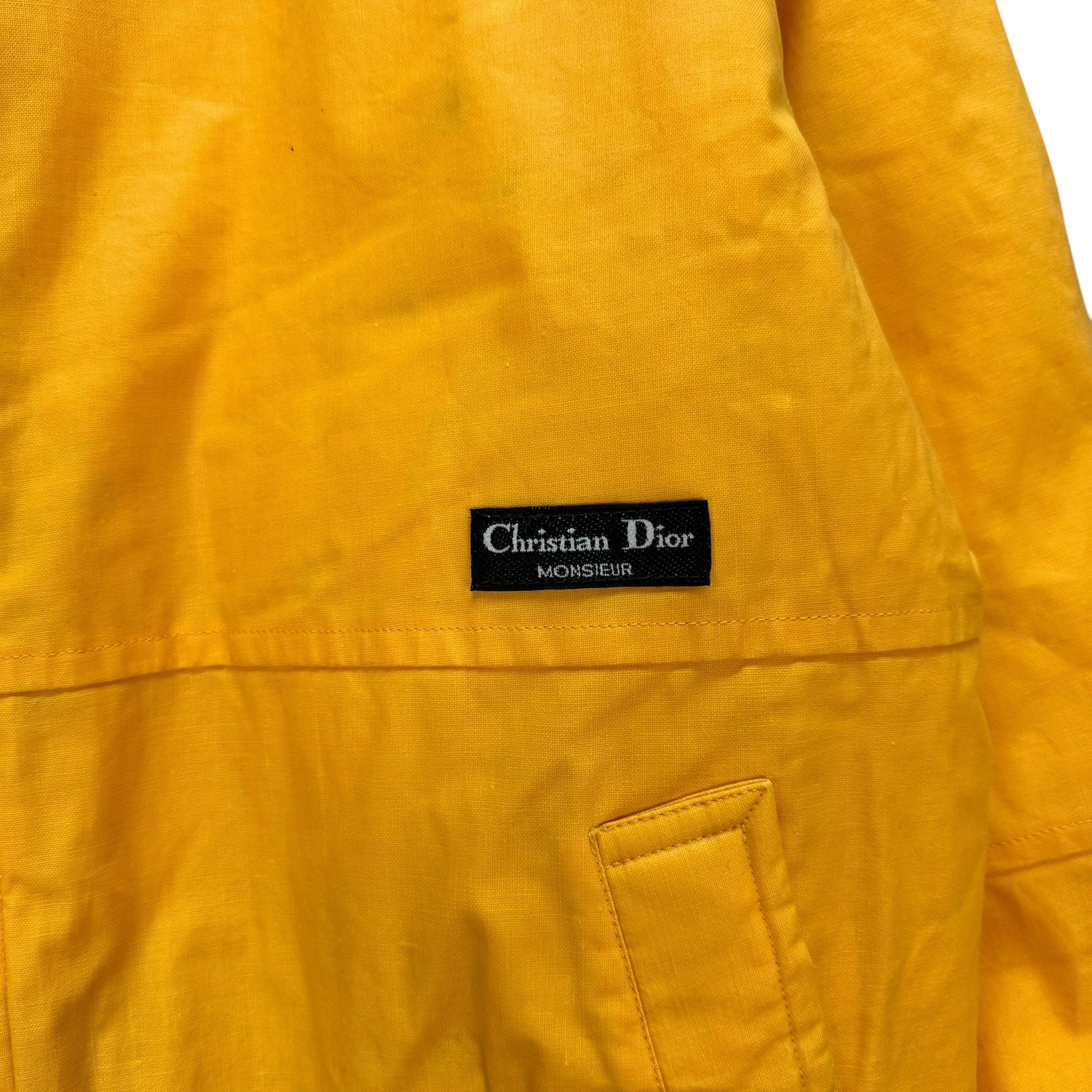 Vintage 90's CHRISTIAN DIOR MONSIEUR Orange Cotton Hooded Jacket