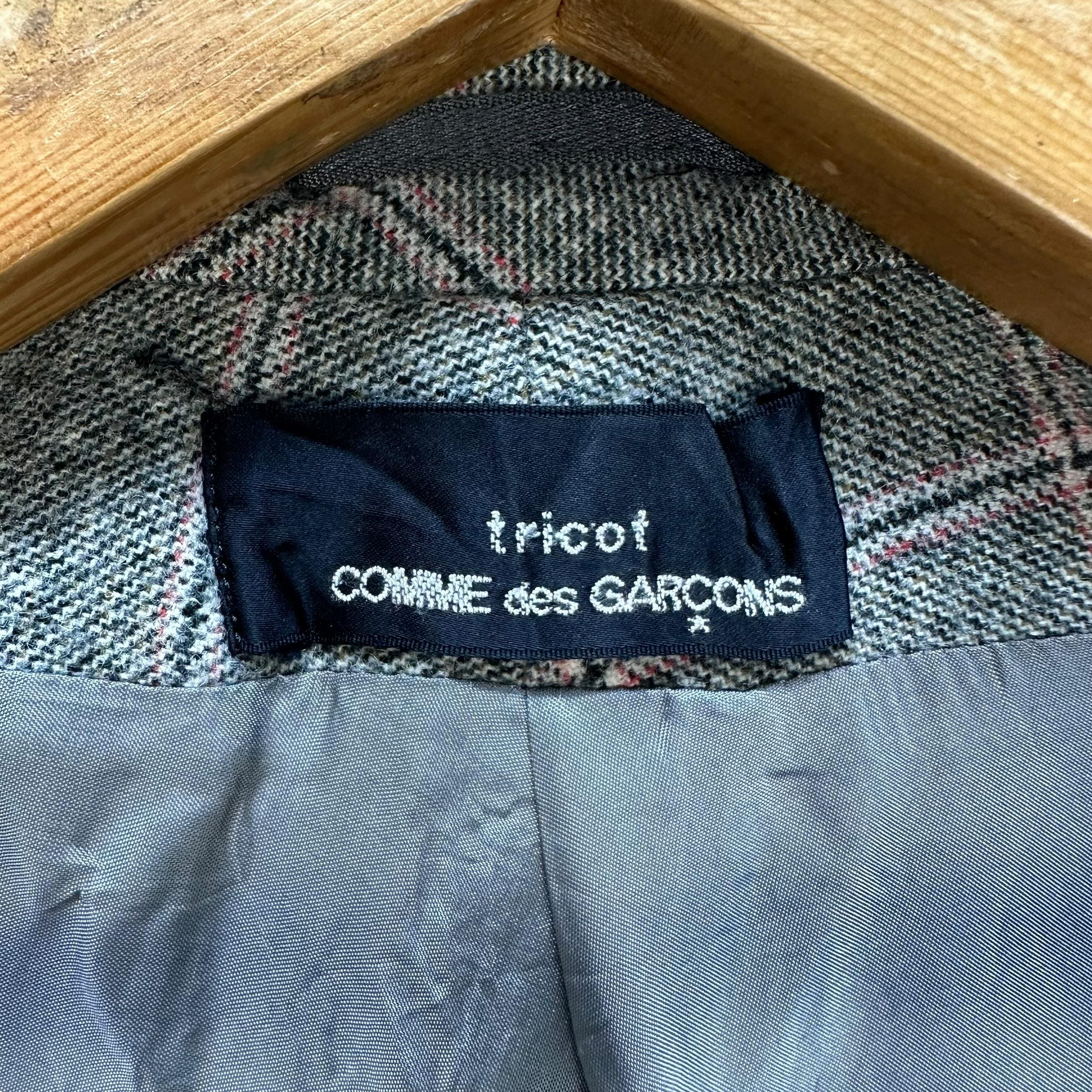 Vintage Tricot COMME Des GARCONS Wool Checked Jacket - Size S
