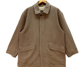 Burberrys Vintage Original Loden Coat 1980s | Long Beige Wool