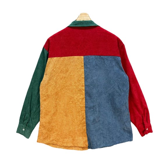 ROMWE Multicolor Patchwork Button Shirt Women's S… - image 8