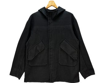 Vintage Wool Hooded Jacket - Made in England - Men's Size L