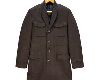 Vintage N. HOOLYWOOD Wool Coat: Japanese Designer Jacket, Size 38/S