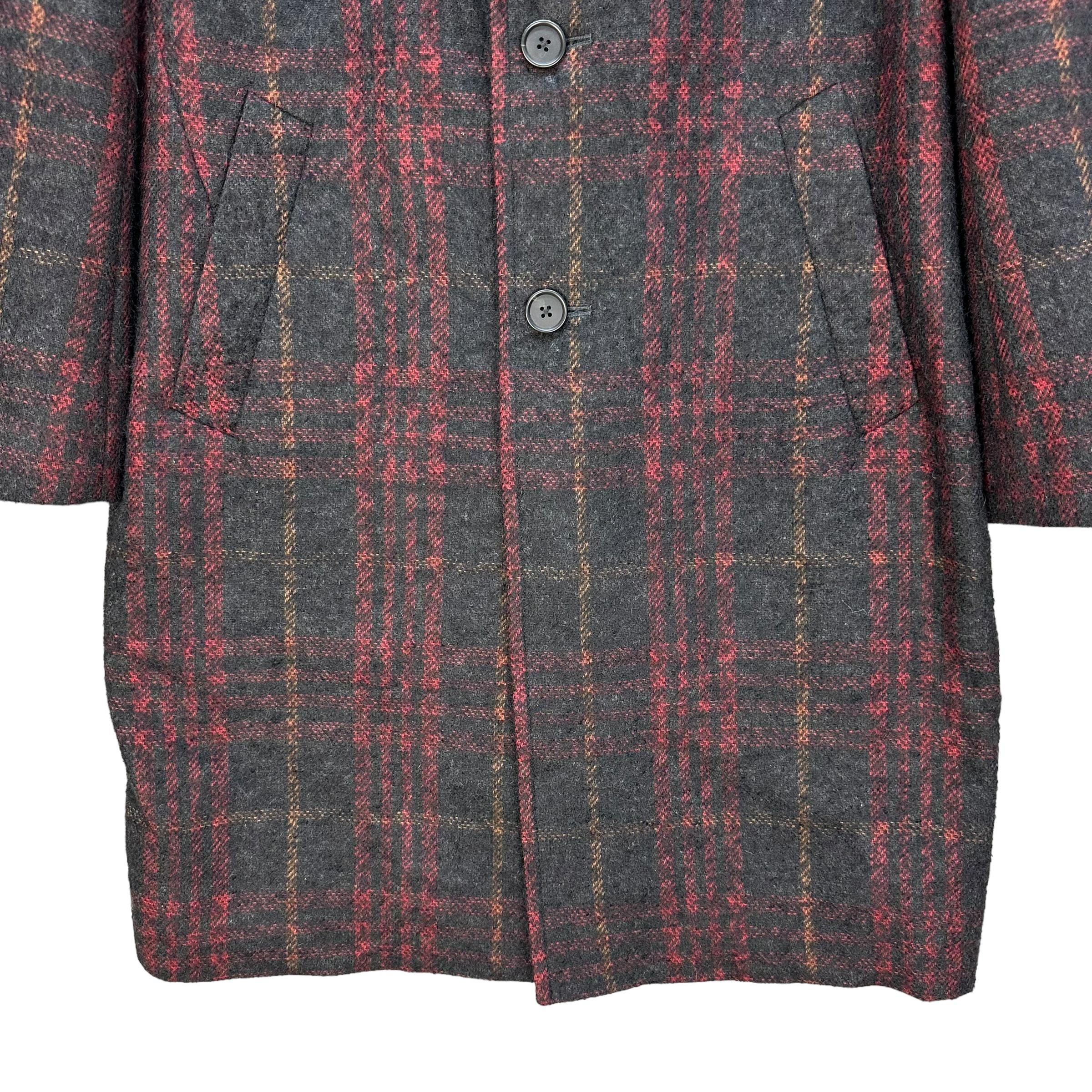 ポール・スミス ウールコート：レッドタータンチェック、メンズ L