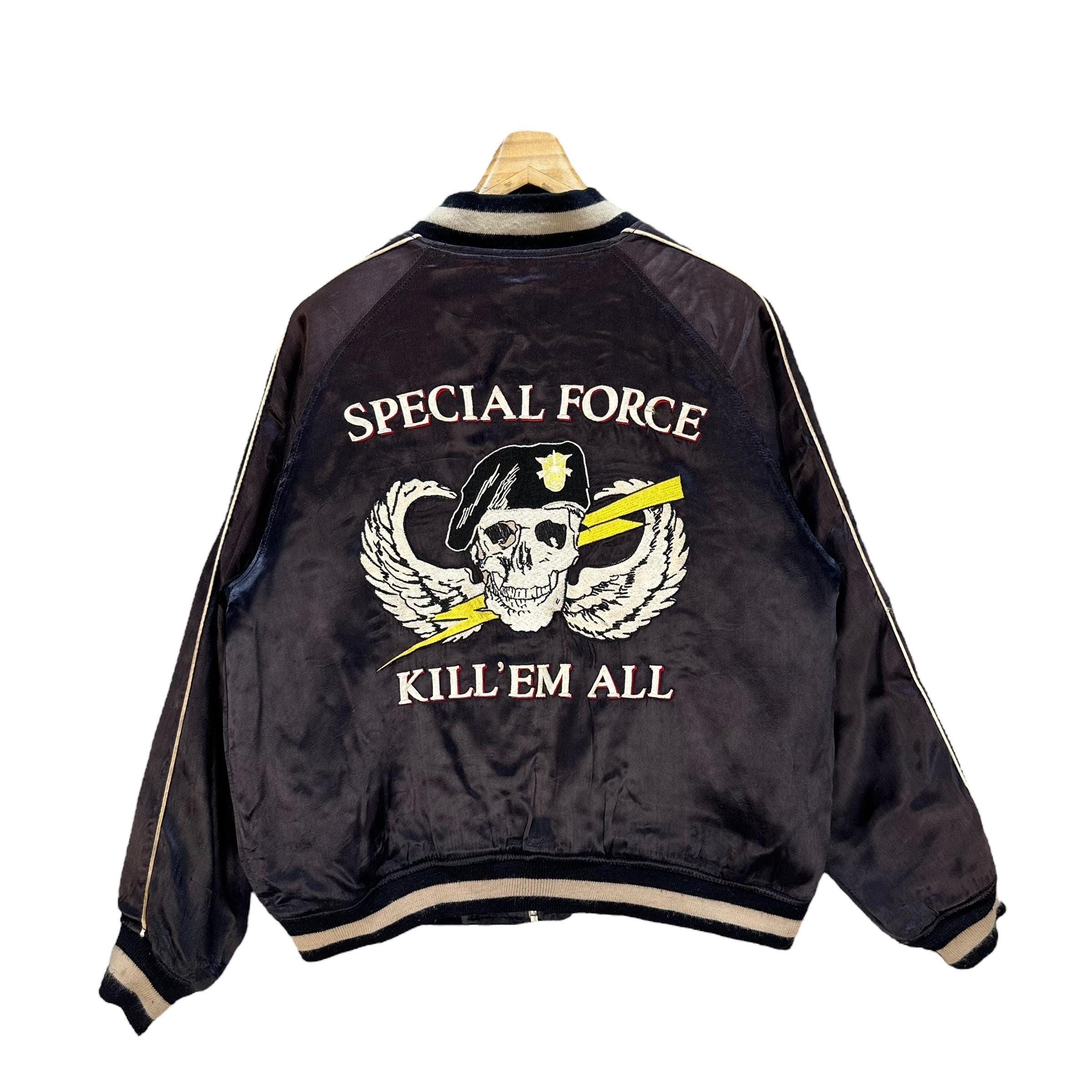 RARE! 90s houston 別珍 souvenir jacket 90s Houston Sukajan Japan Souvenir Jacket Dragon Embroidery - Etsy