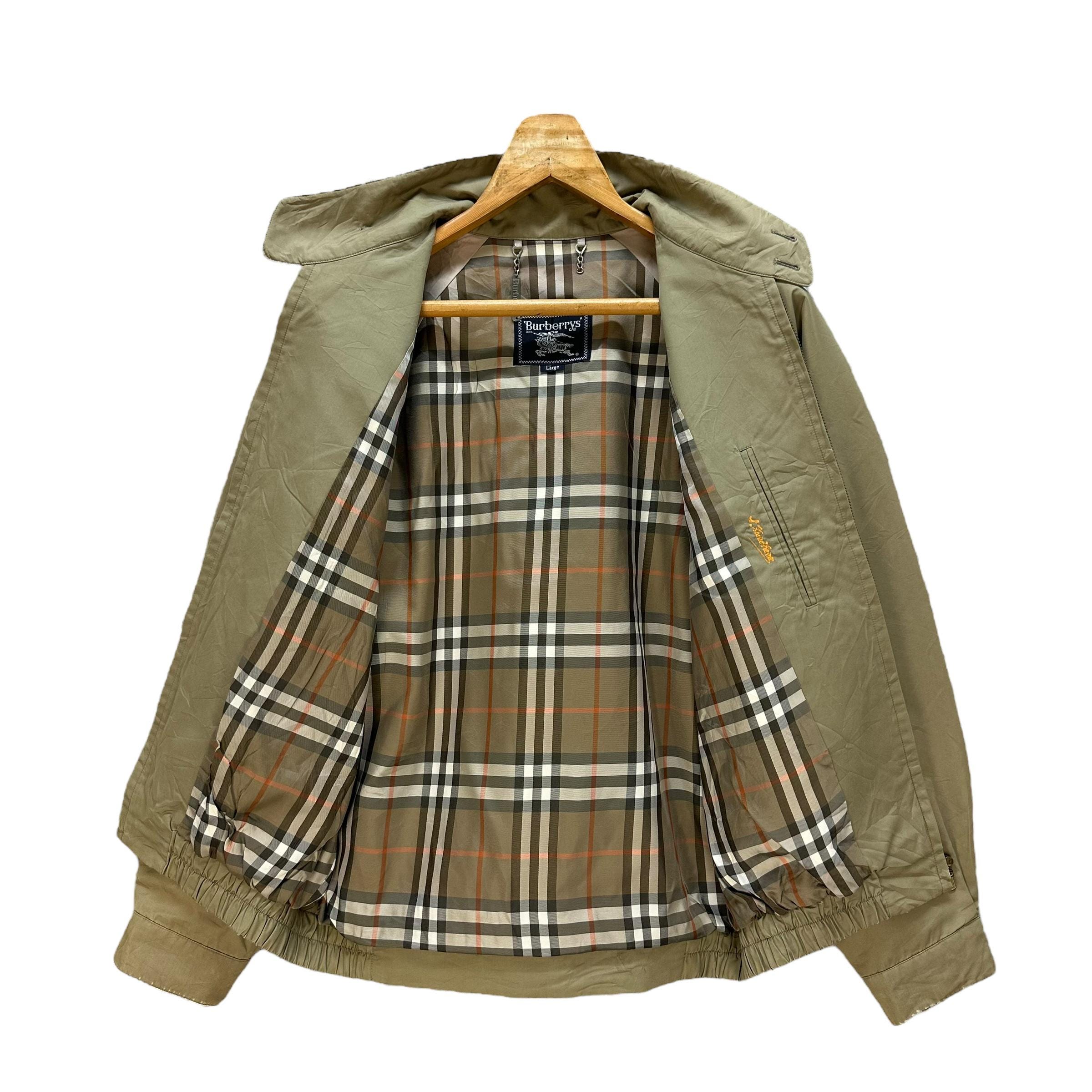 Vintage BURBERRYS Bomber Jacket: Nova Check Lined Harrington