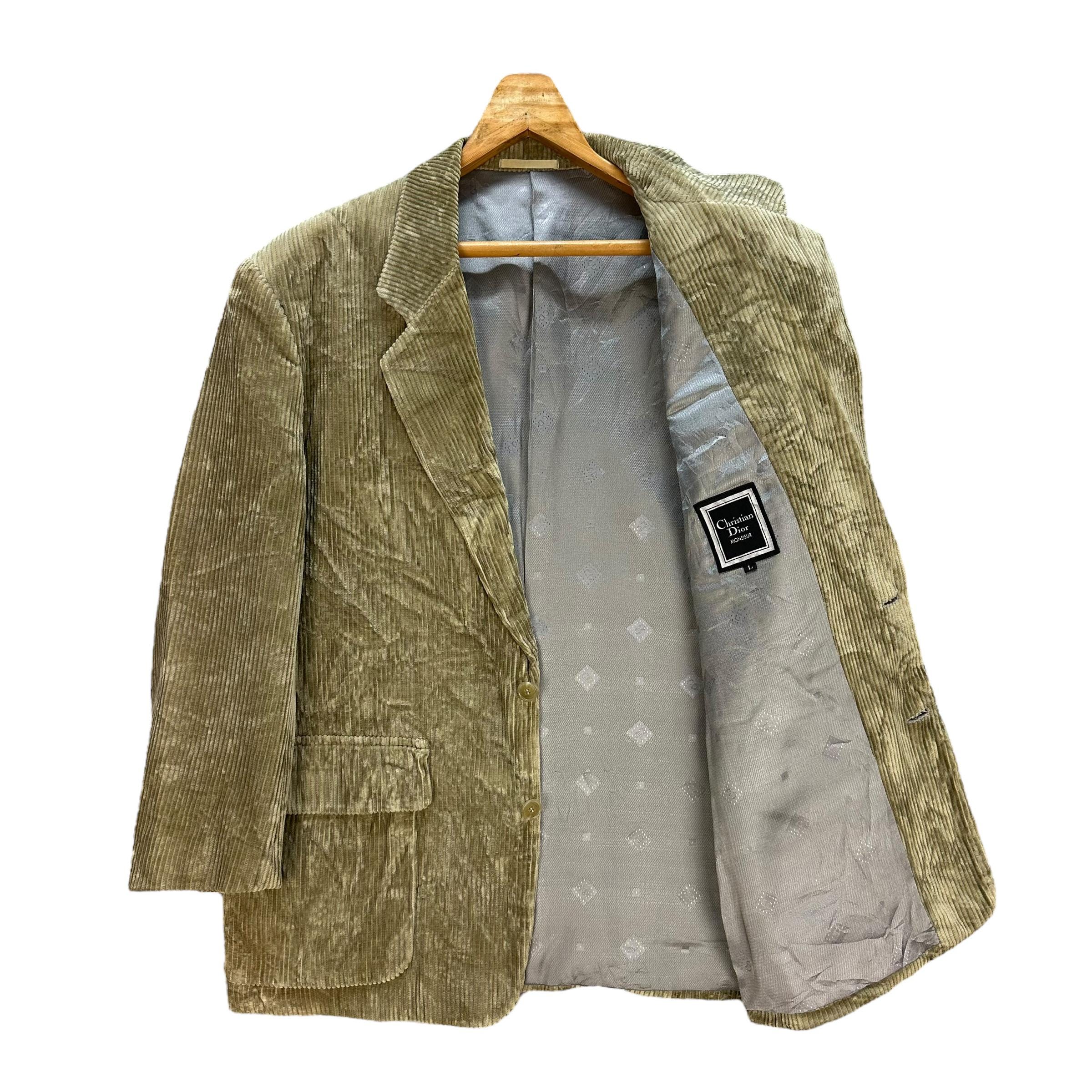 Vintage 90's CHRISTIAN DIOR MONSIEUR Corduroy Suit Jacket Size L