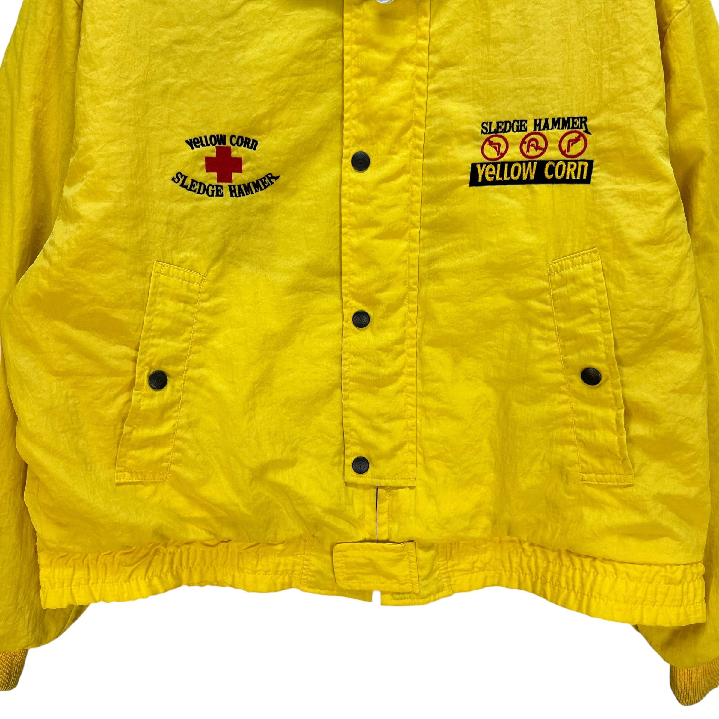 Vintage 90's YELLOW CORN Sledge Hammer Super Bike Team Big