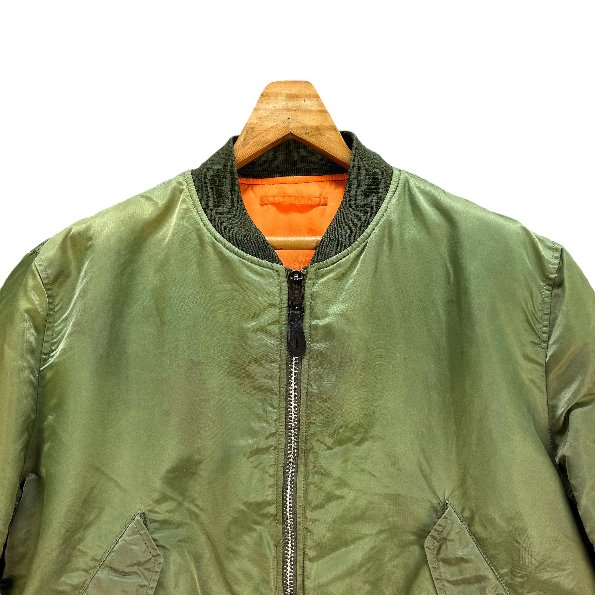 ヴィンテージ ALPHA INDUSTRIES リバーシブル グリーン オレンジ