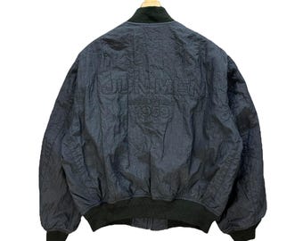 JUN MEN「クラシカルエレガンス」刺繍ボンバージャケット - ブラック