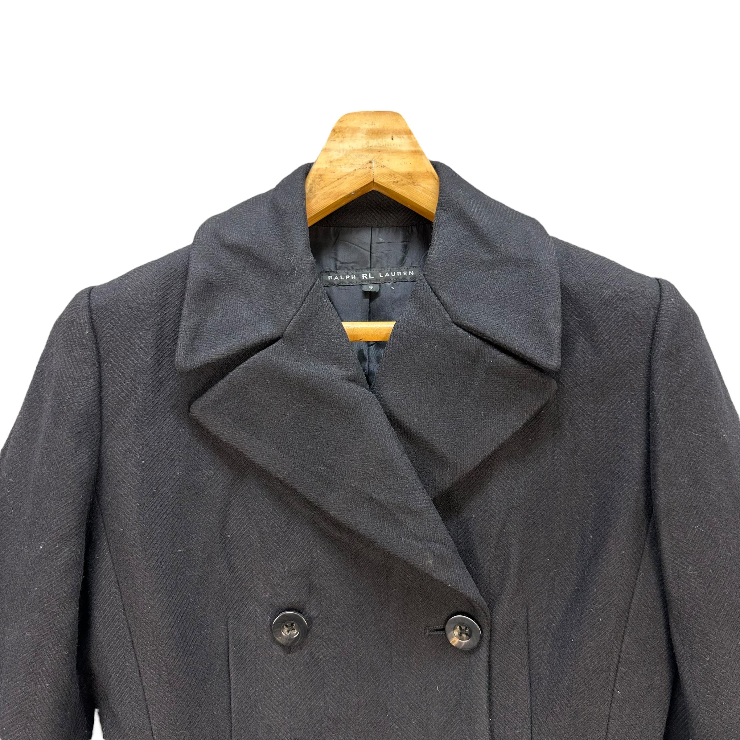 ラルフローレン ウール ヘリンボーン ダブルブレストコート - サイズ 9