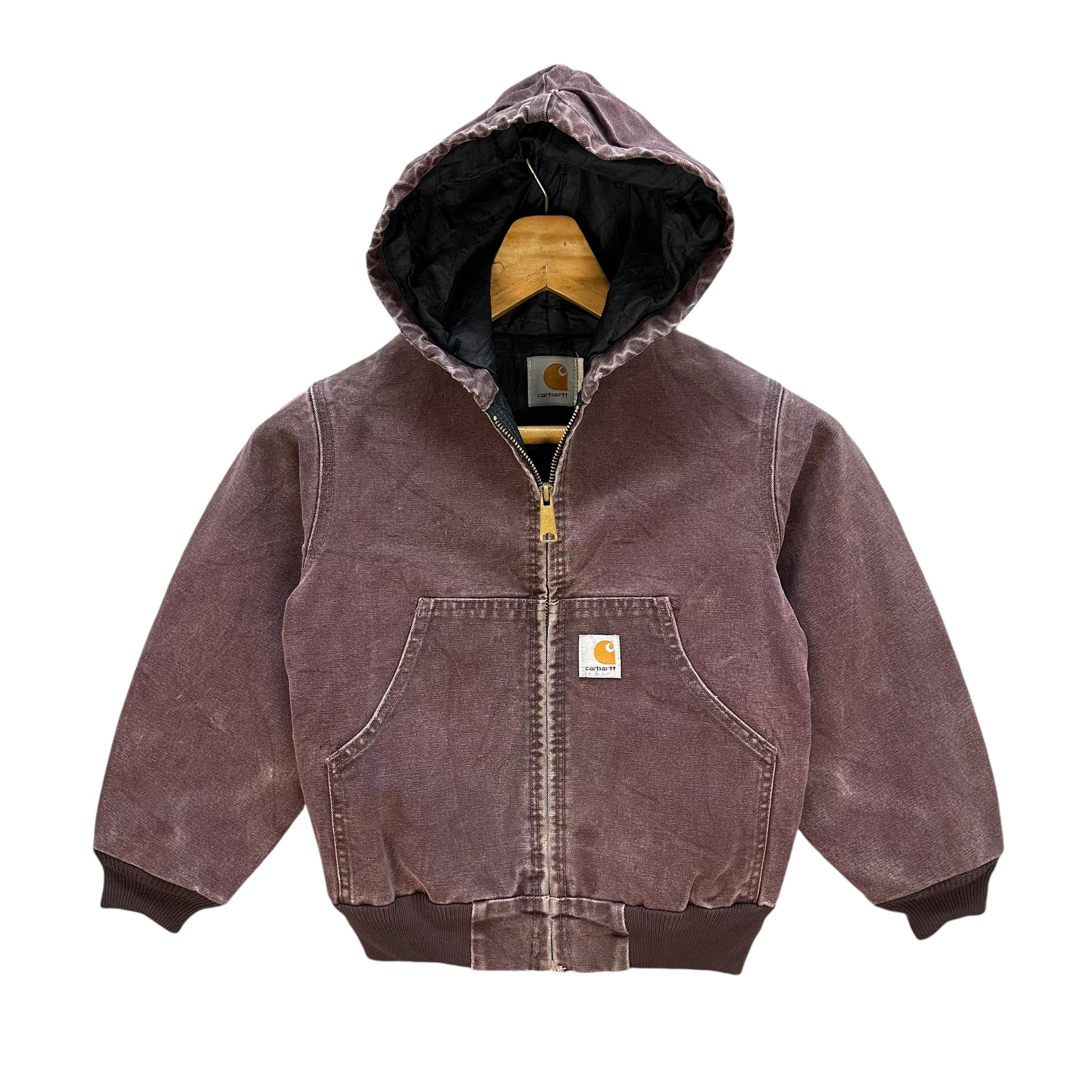 Y2K Carhartt Green Detroit Jacket Fleece Lined Boys YYJ97