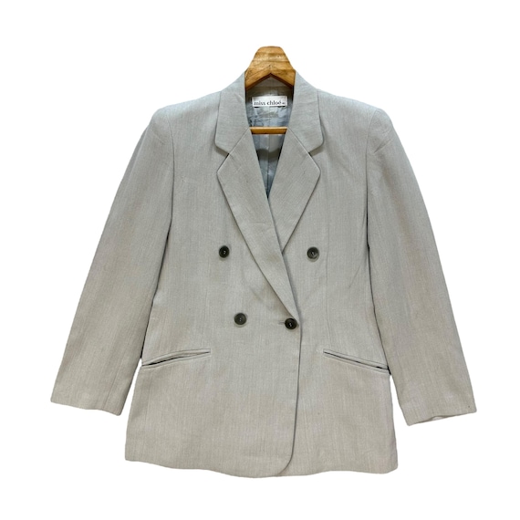 Chloé, Vintage 90's MISS CHLOE Double Breasted Coat Blazer Women's Size 40 /Medium Made in Japan #A83-2033