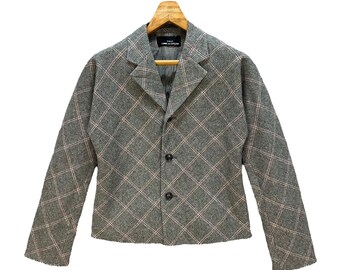 Chaqueta a cuadros de lana Vintage Tricot COMME des GARCONS - Talla S