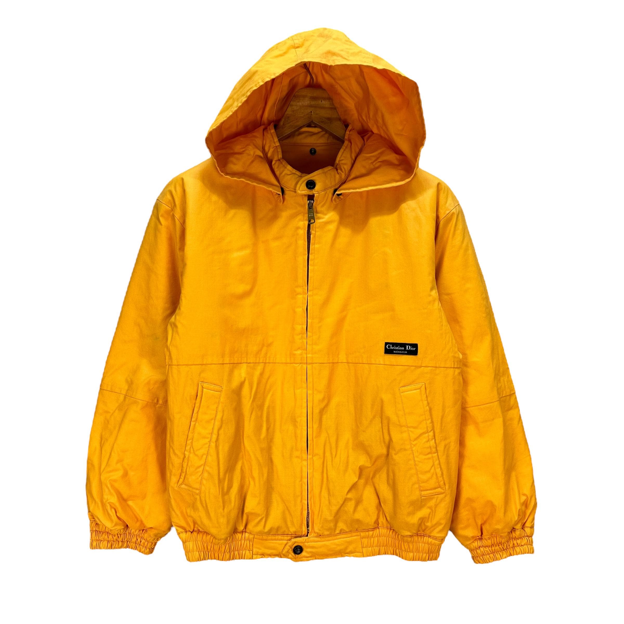 Vintage 90's CHRISTIAN DIOR MONSIEUR Orange Cotton Hooded Jacket
