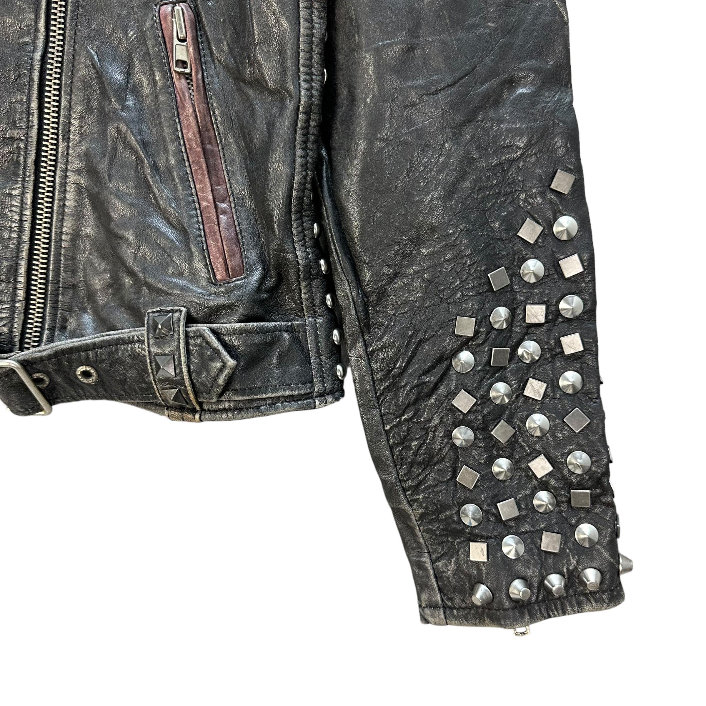 ヴィンテージ DIESEL スタッズ付きゴートスキンレザージャケット