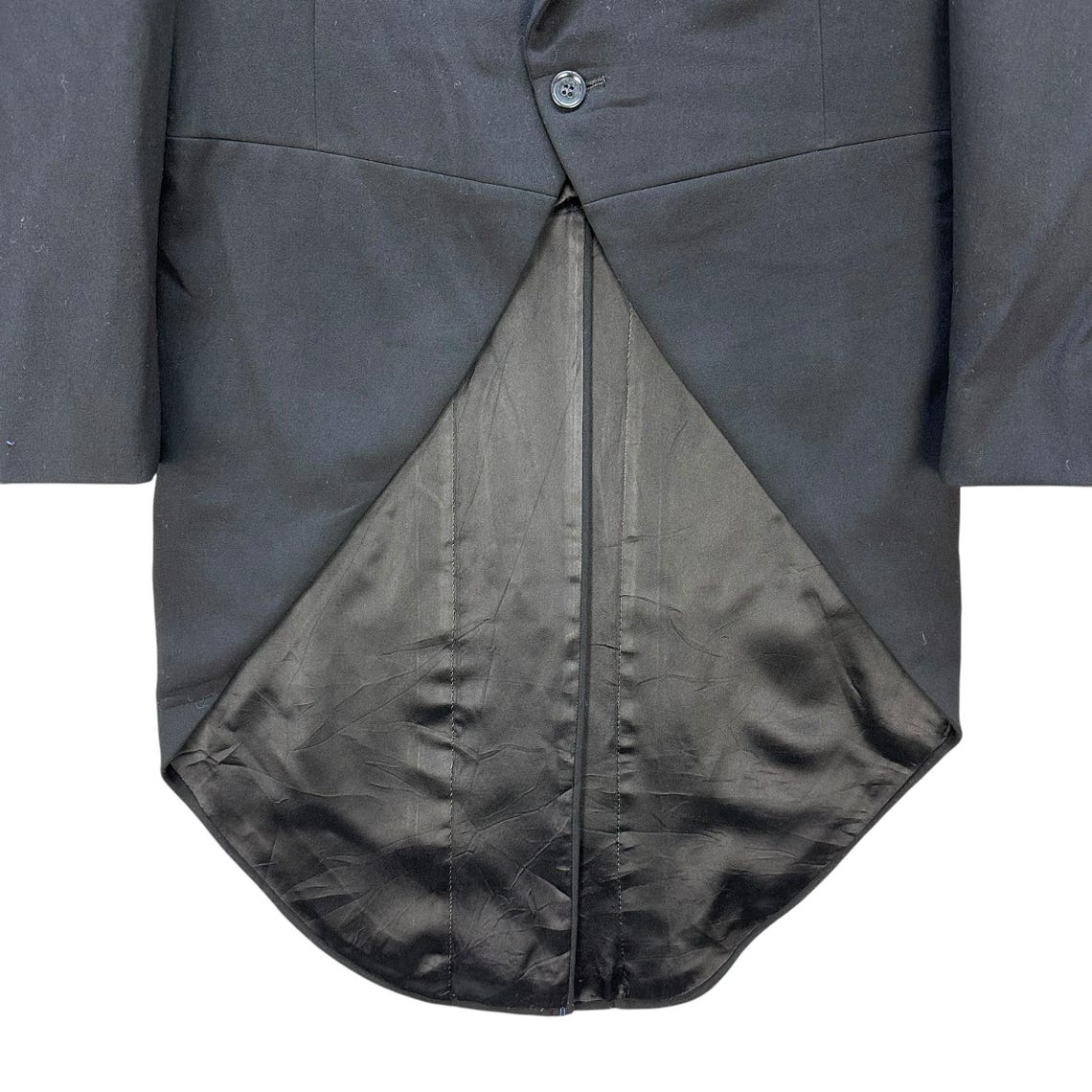 Vintage 90's NOBLE LEBEN Magee Black Wool Morning Coat Size M Japanese Brand #A72-1747, Foto 3 von 5