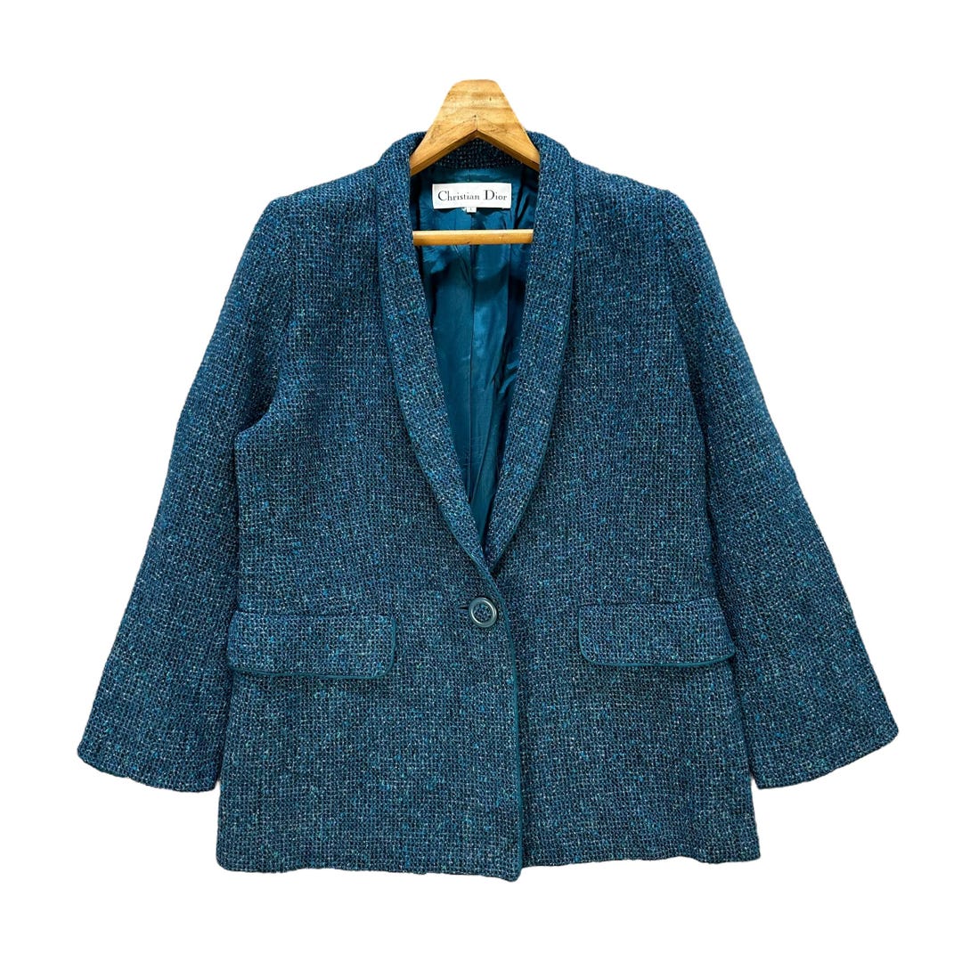 Vintage 90's CHRISTIAN DIOR Wool Jacket Single Button Women's Size