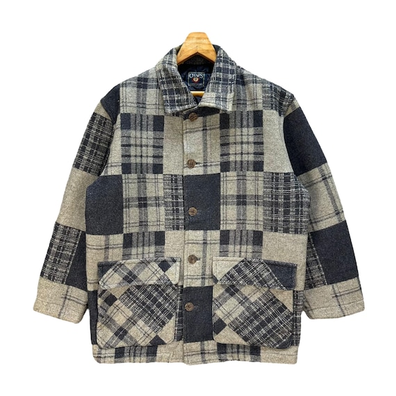 Vintage CHAPS RALPH LAUREN Checked Wool Jacket Men's Size L Work