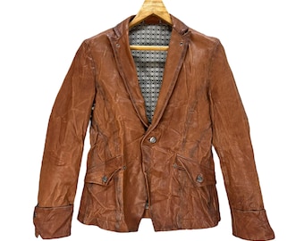 Vintage 90s PPFM Cowhide Leather Jacket - Japanese Brand Size S