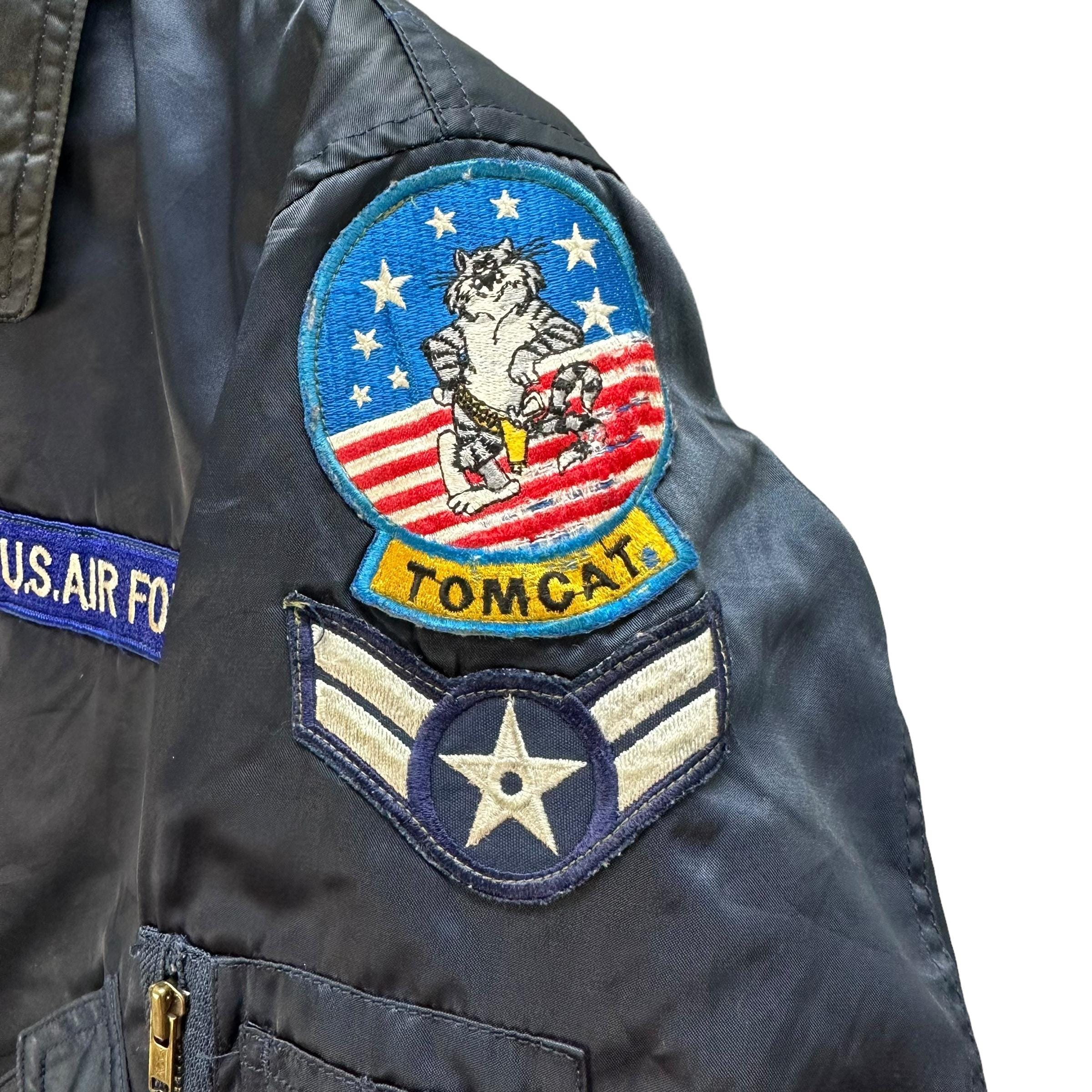 Vintage MA1 Flight Jacket: US Air Force TOMCAT Patches, Men's Size
