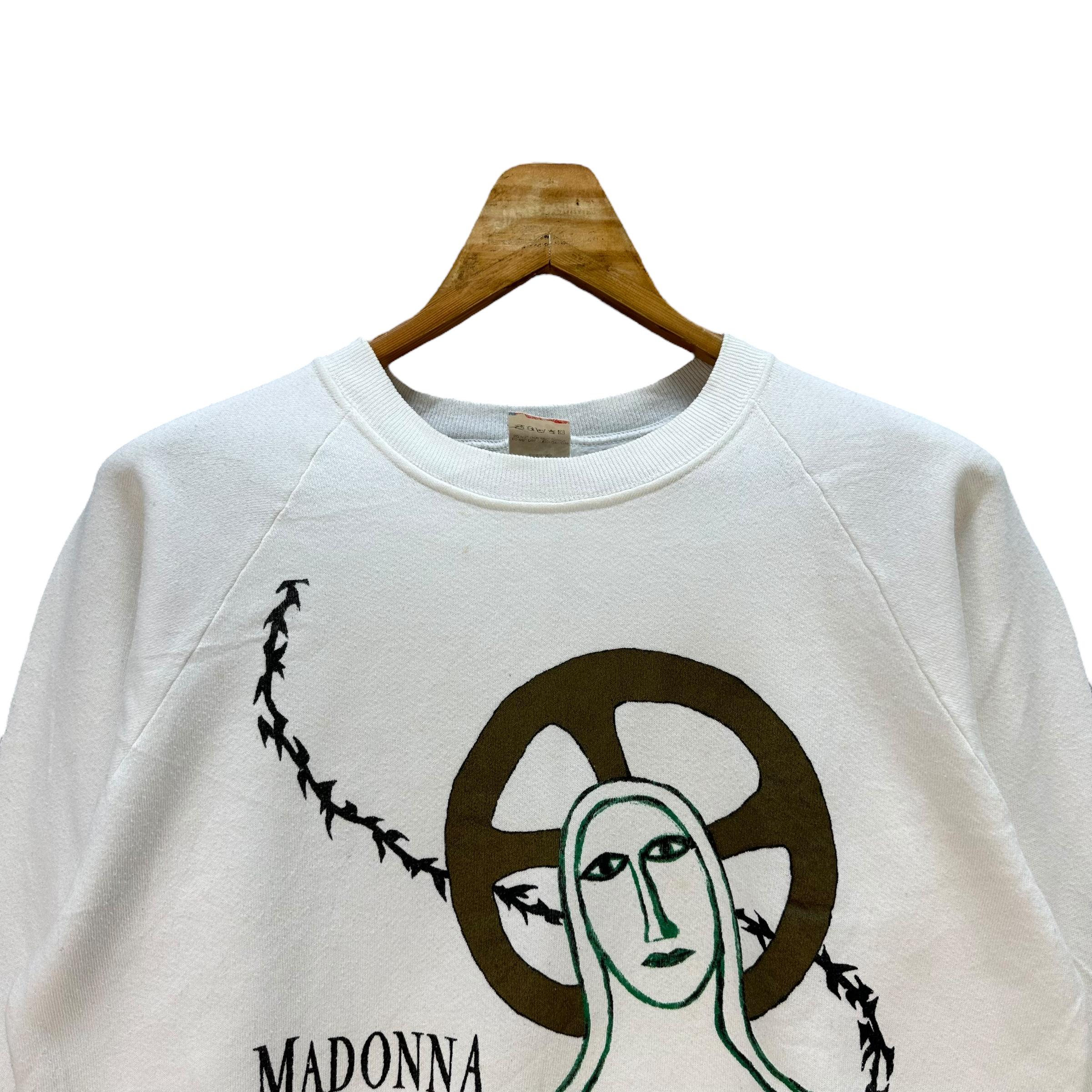 Vintage 1990 MADONNA MLVC Tour Crewneck Sweatshirt Size L Fruit of 