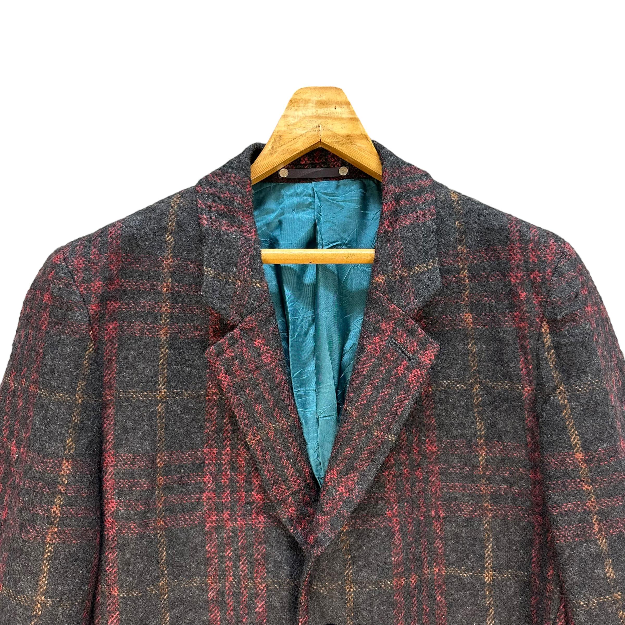 ポール・スミス ウールコート：レッドタータンチェック、メンズ L