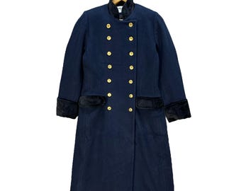 Vintage VICTOR VICTORIA Made in Italy Wool Overcoat Long Coat Size
