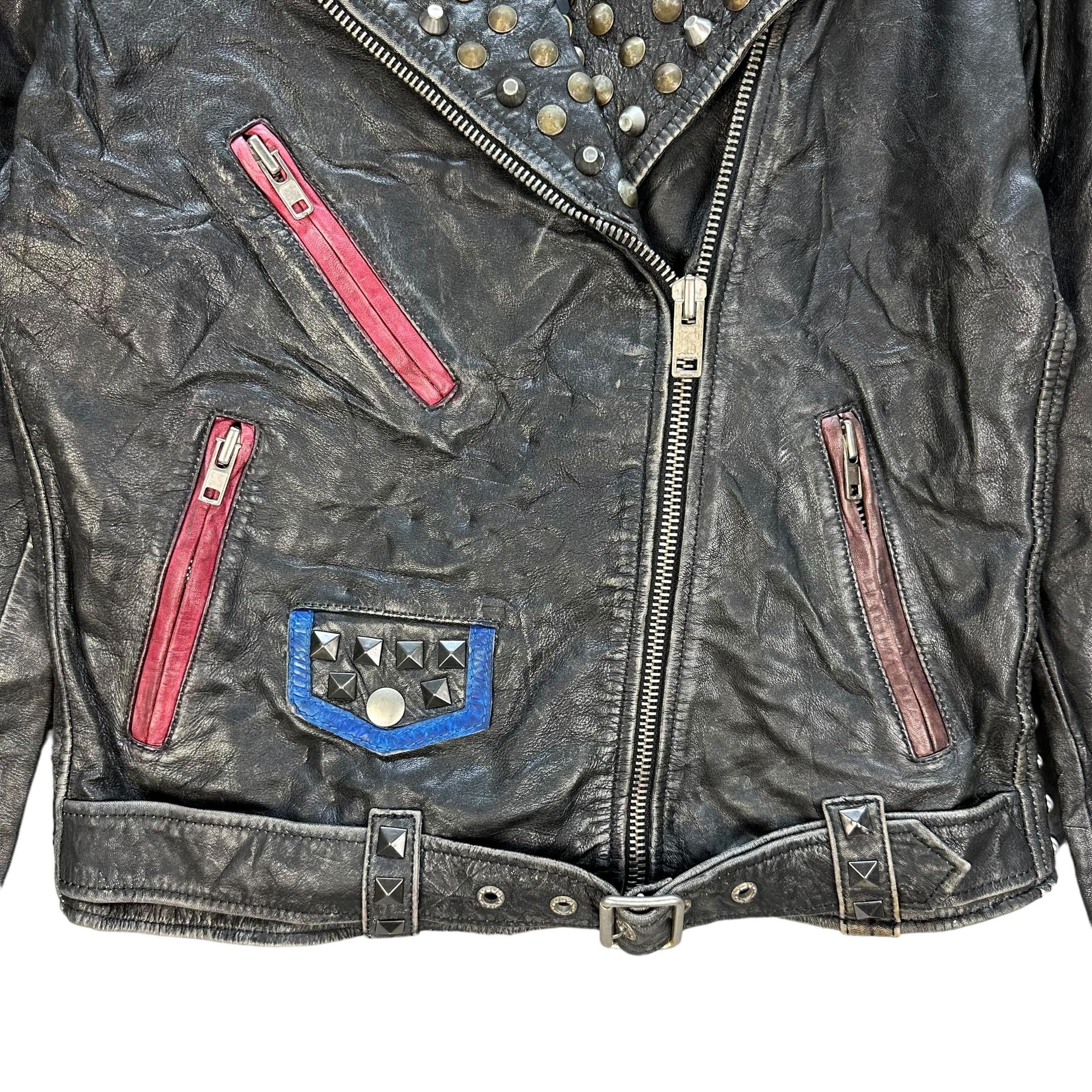 ヴィンテージ DIESEL スタッズ付きゴートスキンレザージャケット