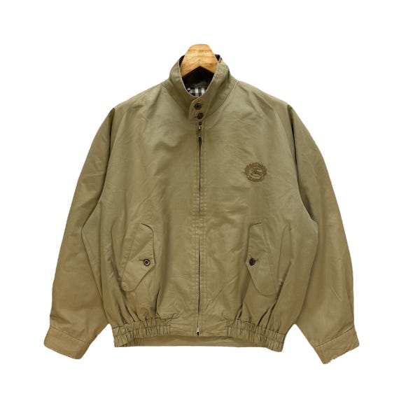 Vintage BURBERRYS Bomber Jacket: Nova Check Lined Harrington