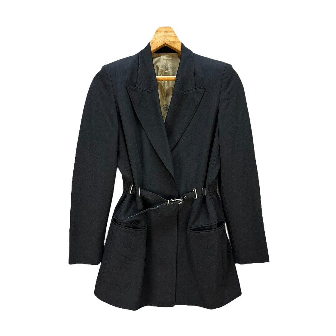 Vintage 90's JEAN PAUL GAULTIER Classique Wool Blend Belted Coat