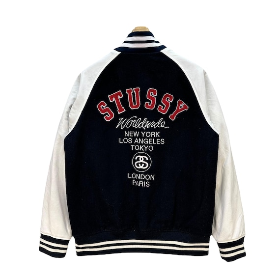 い*ー様 Stussy Varsity Jacket Lサイズ ステューシー CDG x Stussy Wool Varsity Jacket – Black Limited Edition Bomber