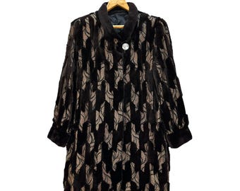 vintage Manteau en fourrure GUY LAROCHE PARIS - Taille L pour femme